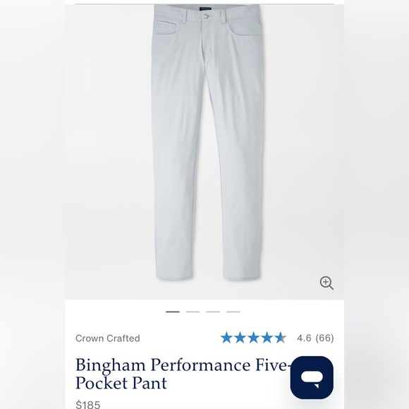 Peter Millar Performance Five Pocket Pant - Picture 4 of 7